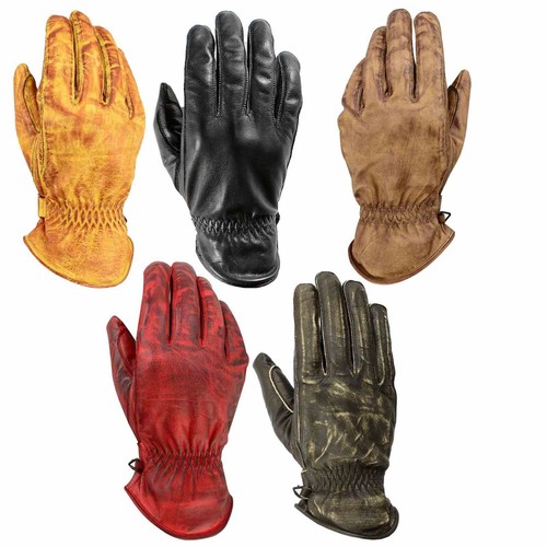 Leder motorradhandschuhe - leder,